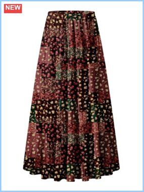 High Waist A-Line Chiffon Maxi Skirt with Pockets